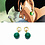 Anime Jewelry Dragon Ball Z - Potara Fusion Earrings of Vegito - Clip-on - Green