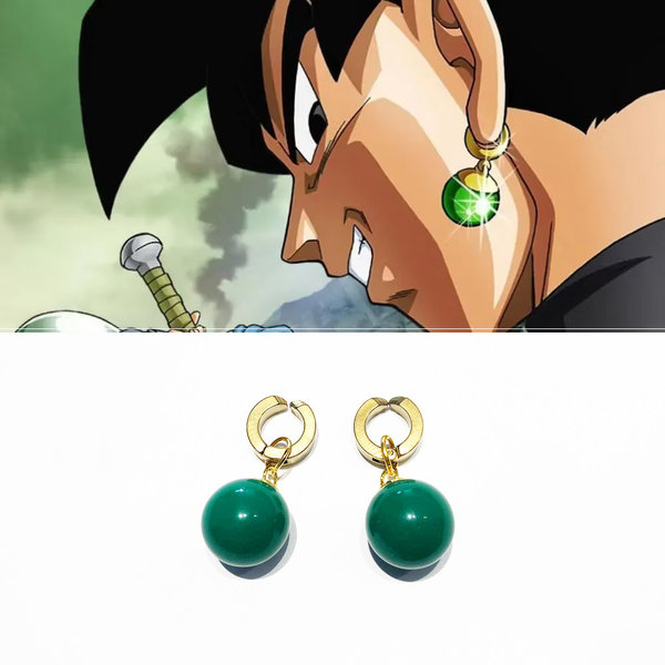 Anime Jewelry Dragon Ball Z - Boucles d'oreilles Potara Fusion de Vegito - A clipser - Vert