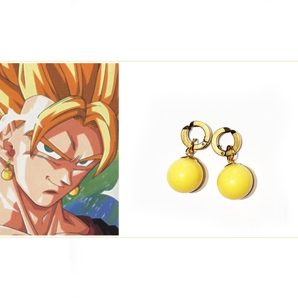 Anime Jewelry Dragon Ball Z - Boucles d'oreilles Potara Fusion de Vegito - A clipser - Jaune