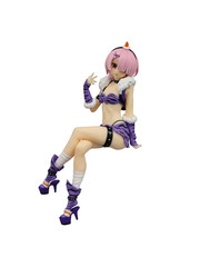 Furyu Re:Zero - Ram Demon Costume Autre Couleur Ver. - Stoppeur de nouilles Statue PVC 16 cm