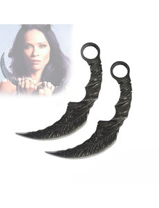  LUCIFER - Mazikeen Dämonendolche - 2er Set Karambits aus Metall