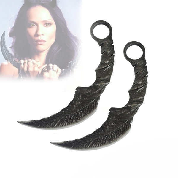 LUCIFER - Mazikeen Dämonendolche - 2er Set Karambits aus Metall