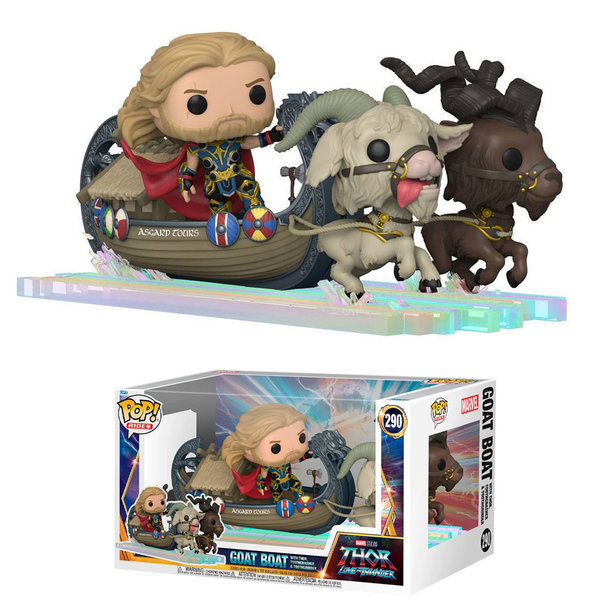 Funko Thor Love & Thunder POP - Rides Super Deluxe - Thor & Goat Boat 13 cm