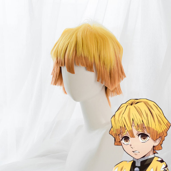 Cosplay Wigs Perücke - Zenitsu Agatsuma - Demon Slayer - Kimetsu no Yaiba - Anime Kosplay