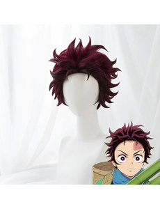 Cosplay Wigs Perruque - Tanjiro Kamado - Demon Slayer - Kimetsu no Yaiba - Anime Cosplay