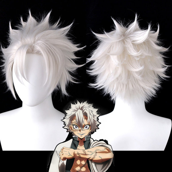 Cosplay Wigs Perruque - Sanemi Shinazugawa - Demon Slayer - Kimetsu no Yaiba - Anime Cosplay