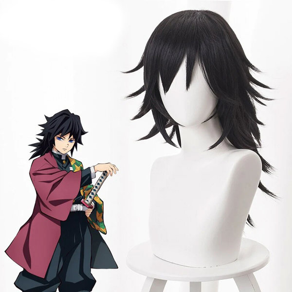 Cosplay Wigs Perücke - Giyu Tomioka - Demon Slayer - Kimetsu no Yaiba - Anime Kosplay