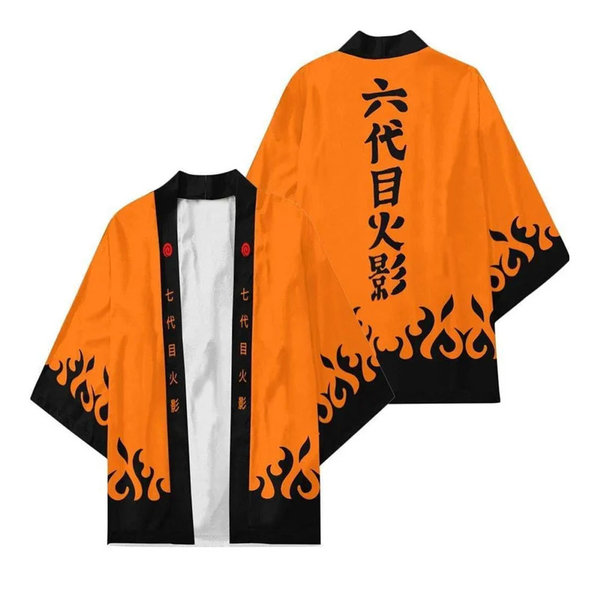 Naruto - Naruto Haori Kimono Jacket - Orange Hokage - Cosplay