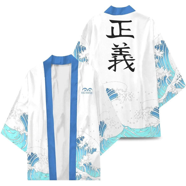 One Piece - Marines Haori kimono Jacket - Justice - Cosplay