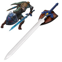 ZELDA - LINK - Blue Master Sword with Display Wallplaque