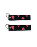 ONH KEY Naruto Embroidered Keytag - Akatsuki Clouds Anime Double Sided Keychain