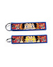 ONH KEY One Piece Geborduurde Keytag - Opgewonden Luffy Anime Dubbelzijdige Sleutelhanger