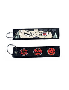 ONH KEY Porte-clés brodé Naruto - Kakashi Sharingan Double Face - Anime