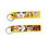 ONH KEY Demon Slayer Embroidered Keytag - Rengoku Fire Flame Yellow Anime Double Sided Keychain