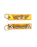 ONH KEY Demon Slayer geborduurde Keytag - Zenitsu Thunderclap Anime dubbelzijdige sleutelhanger