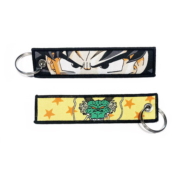 ONH KEY Porte-clés brodé Dragon Ball Z - Goku et ShenRon Double Face - Anime