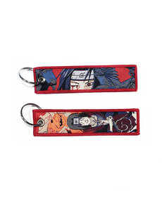 ONH KEY Naruto Embroidered Keytag - Uchiha Itachi Crows Anime Double Sided Keychain
