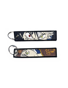 ONH KEY Black Clover Embroidered Keytag - Asta Anime Double Sided Keychain