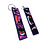 ONH KEY Pokemon geborduurde Keytag - Gengar Gastly Haunter Anime dubbelzijdige sleutelhanger