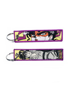 ONH KEY JOJO Geborduurde Keytag - Jotaro Anime Dubbelzijdige Sleutelhanger