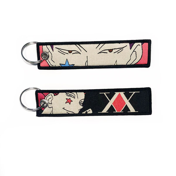 ONH KEY Hunter X Hunter Geborduurde Keytag - Hisoka Anime Dubbelzijdige Sleutelhanger