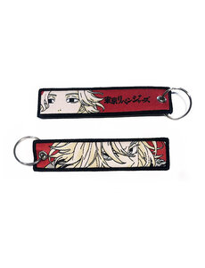 ONH KEY Tokyo Revengers Gestickter Schlüsselanhänger - Mickey Manjiro Sano Anime zweiseitige Schlüssel Tag
