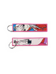 ONH KEY Darling in the Franxx Embroidered Keytag - Zero Two Anime Double Sided Keychain