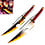 DEMON SLAYER - Tengen Uzui sword set V2 - Amber Nichirin Blade - Twin swords - Metal