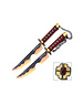  Tanto - Tengen Uzui Tanto Schwert Set - Amber Nichirin - Metall Demon Slayer Mini Katana - 45 cm