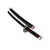 Tanto - Tanjiro Kamado Tanto sword - Black Nichirin - Metal Demon Slayer Mini Katana - 45 cm