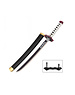  Tanto - Giyu Tomioka Tanto zwaard - Blauwe Nichirin - Metalen Demon Slayer Mini Katana - 45 cm