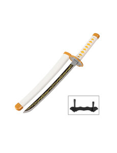 Tanto - Zenitsu Agatsuma Tanto zwaard - Gele Nichirin - Metalen Demon Slayer Mini Katana - 45 cm