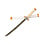 Tanto - Zenitsu Agatsuma Tanto sword - Yellow Nichirin - Metal Demon Slayer Mini Katana - 45 cm