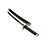 Tanto - Muichiro Tokito Tanto Schwert - Weisses Nichirin - Metall Demon Slayer Mini Katana - 45 cm