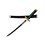 Tanto - Muichiro Tokito Tanto sabre - Nichirin blanc - Demon Slayer Mini Katana en métal - 45 cm