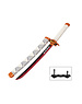  Tanto - Kyojuro Rengoku Tanto zwaard - Rode Nichirin - Metalen Demon Slayer Mini Katana - 45 cm