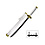 Tanto - Roronoa Zoro Tanto sabre - Wado Ichimonji - ONE PIECE Mini Katana en métal - 45 cm