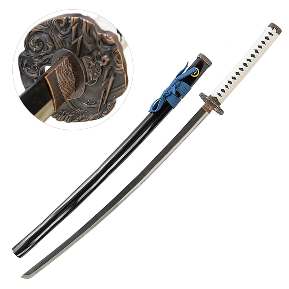 Mini Katana Replica Anime Fantasy Samurai Sword Video Game Cosplay Black