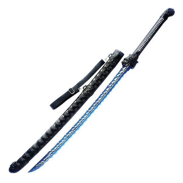 Dunkel leuchtendes Schwert - Blauer Tiger Dao - Hochwertiges Metall - Full Tang - von Tiktok
