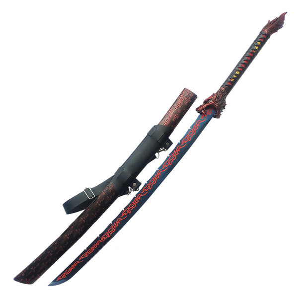Glow in the Dark Sword - Red Wolf Dao - High Quality Metal - Full Tang - from Tiktok