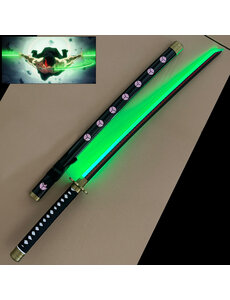  One Piece  - GRUN LED - Leuchtschwert - Shusui - Roronoa Zoro  Katana