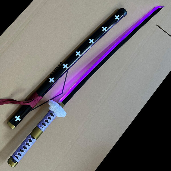 One Piece  - Épée Lumineuse à LED VIOLETT - Trafalgar Law - Kikoku Katana