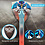 Blauw Master Sword Deluxe met Display  - ZELDA - LINK