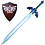 Blaues Master Sword Deluxe mit Display  - ZELDA - LINK
