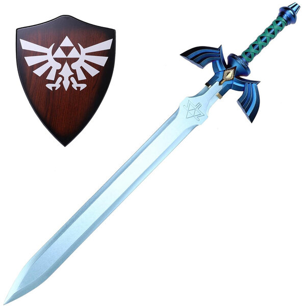 (PRE-ORDER) Blauw Master Sword Deluxe met Display  - ZELDA - LINK  (Beschikbaar Eind Juni - Begin Juli)