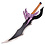 Metalen Kasaka’s Venom Fang dolk van Sung Jinwoo - Paars - 60cm - Staal - SOLO LEVELING