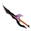 Metalen Kasaka’s Venom Fang dolk van Sung Jinwoo - Paars - 60cm - Staal - SOLO LEVELING