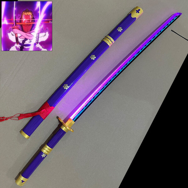 One Piece  - Épée Lumineuse à LED VIOLET - ENMA - Zoro Roronoa Katana