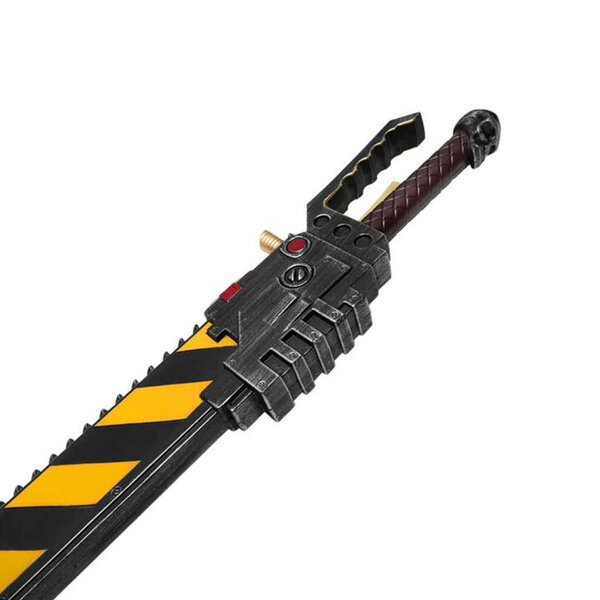 WARHAMMER 40K - Mousse Réplique de l'épée à chaîne rayée de Death Angel 100cm - PU Dense pour Cosplay