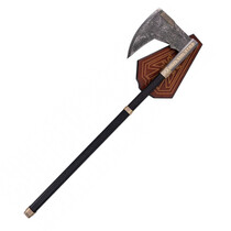 (VORBESTELLUNG) DER HERR DER RINGE - Replik von Gimlis Bartaxt - 86cm - Mit Holzdisplay (Verfügbar Ende März)